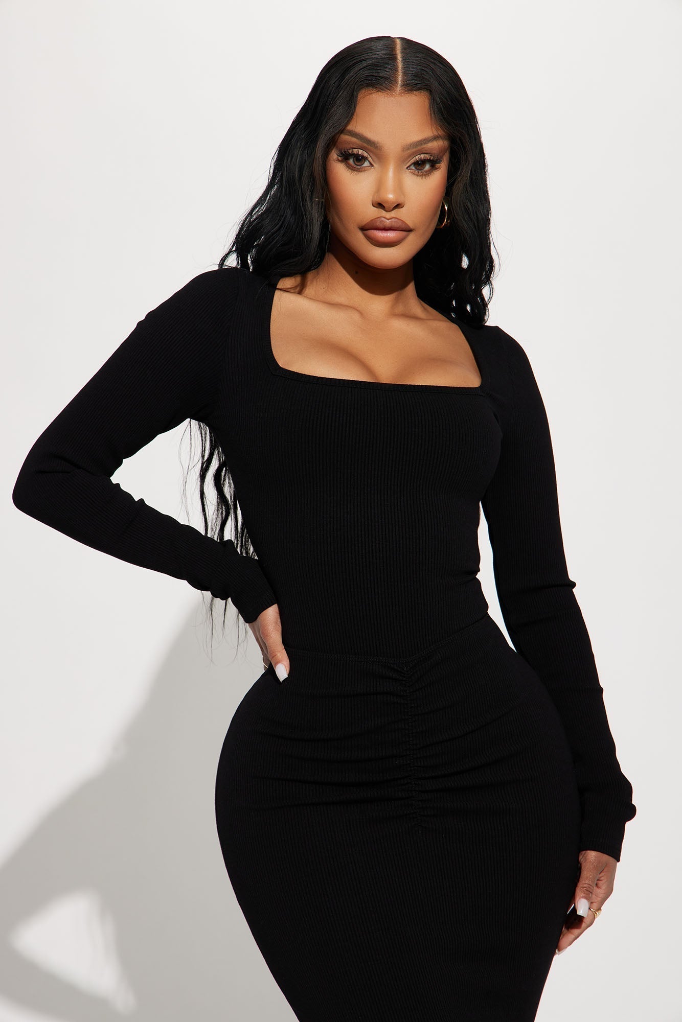 Arianna Snatched Bodysuit - Black