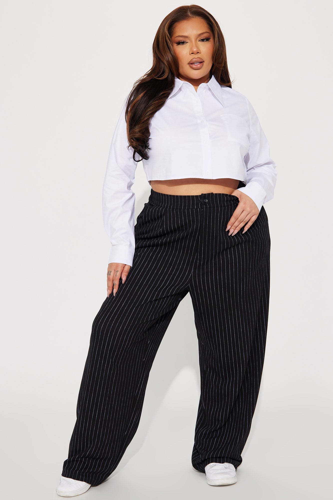 Won't Get Me Down Poplin Shirt - White