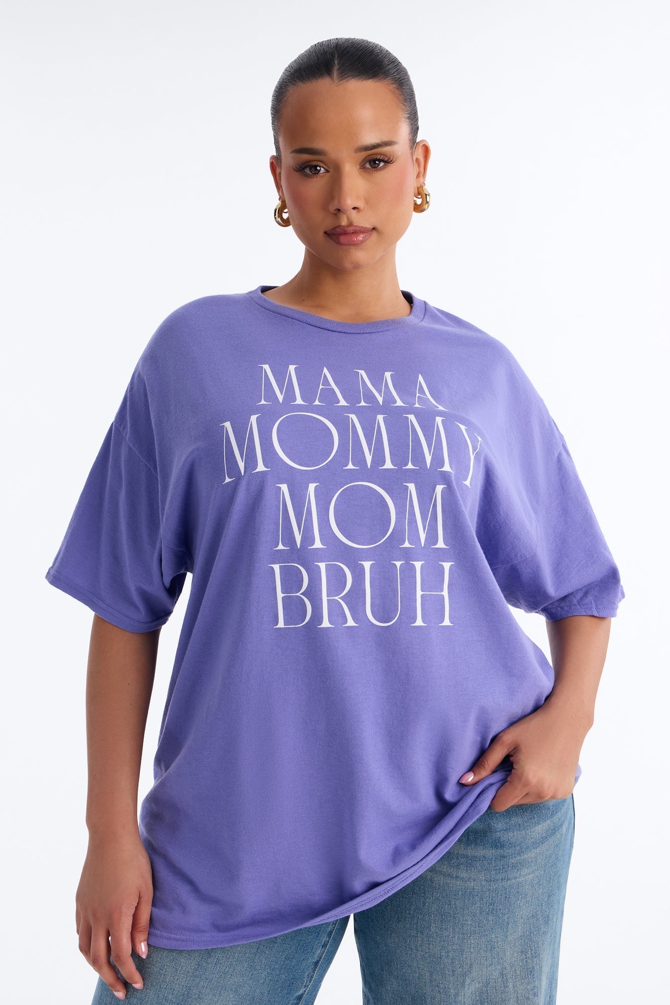 Mama Oversized Tee - Lavender