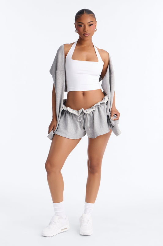 On The Go Low Rise Flowy Short - Heather Grey