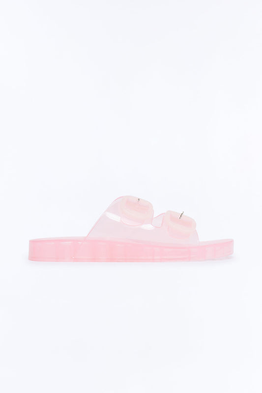 Allie Double Buckle Slides - Pink