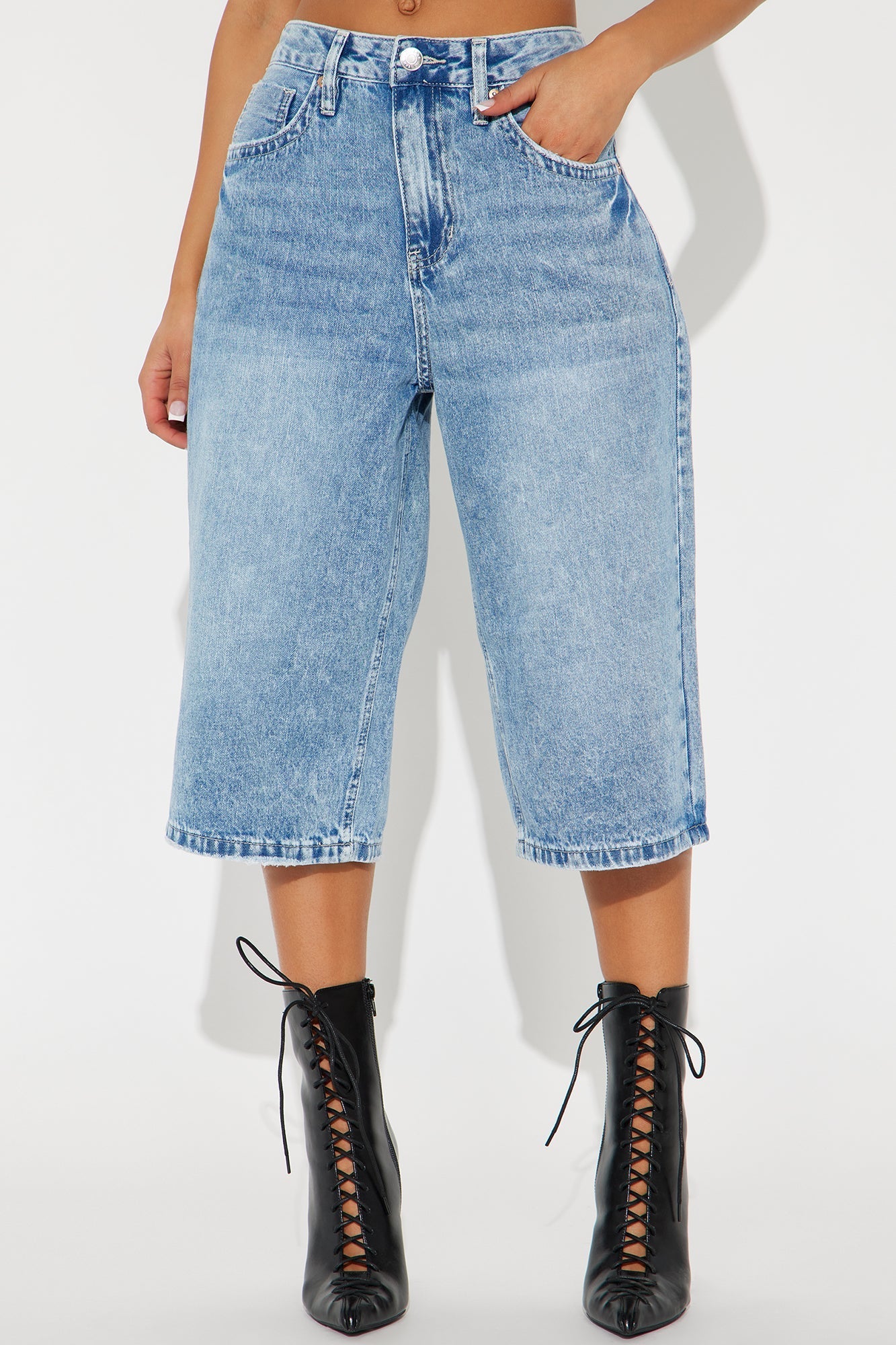 Classic Denim Jorts - Medium Wash