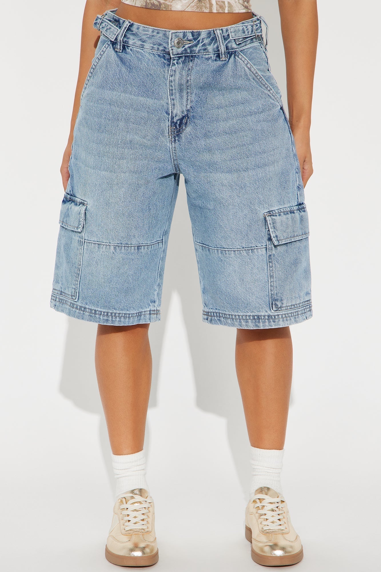 Hackney Cargo Denim Jorts - Vintage Wash