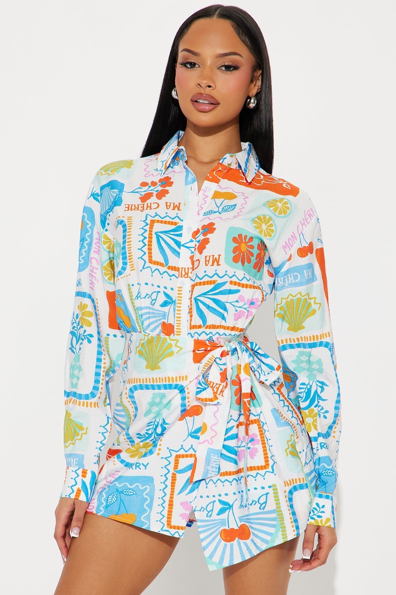 Santorini Skort Romper - White/Blue