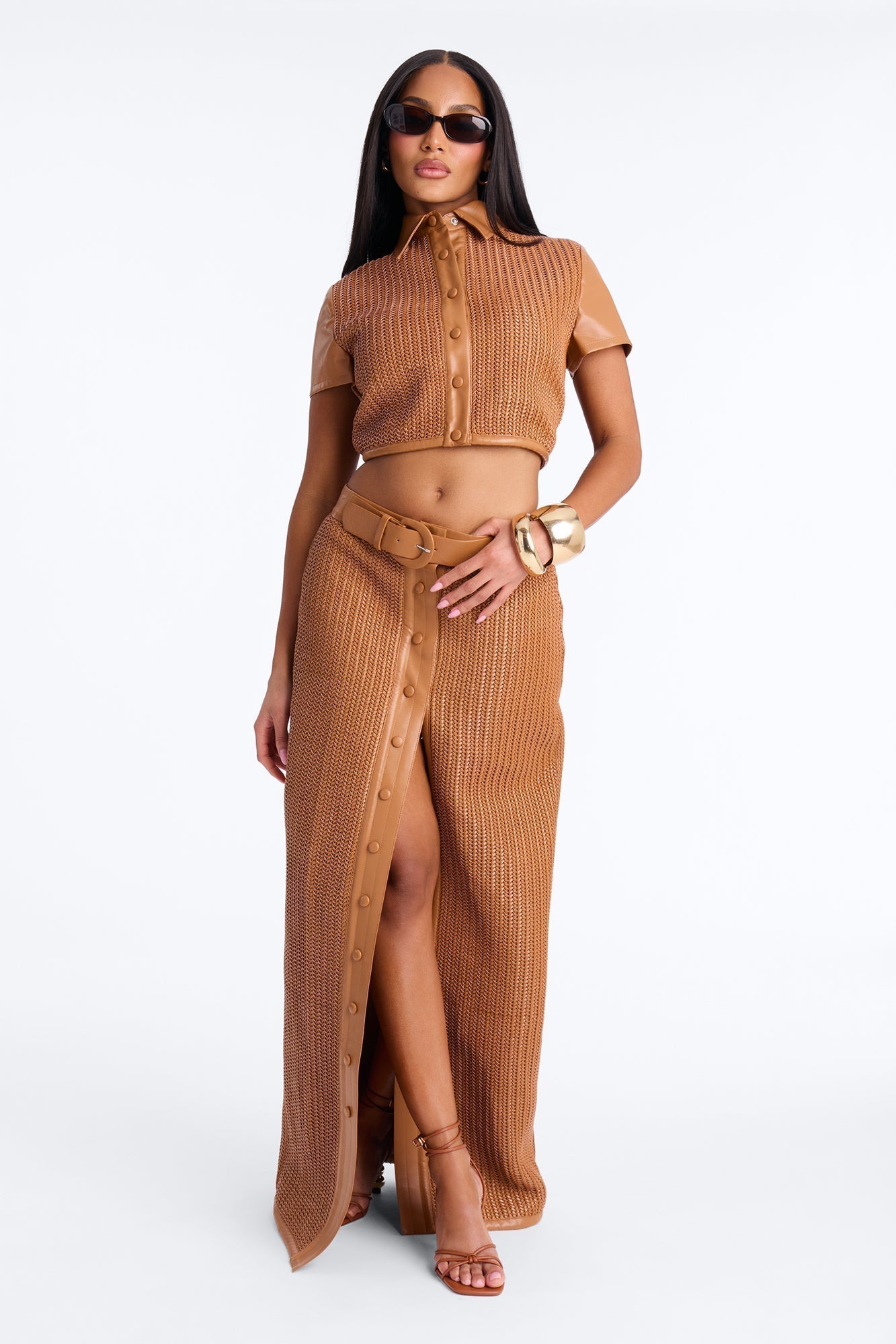 Alona Ankle Strap Novelty Heels - Tan