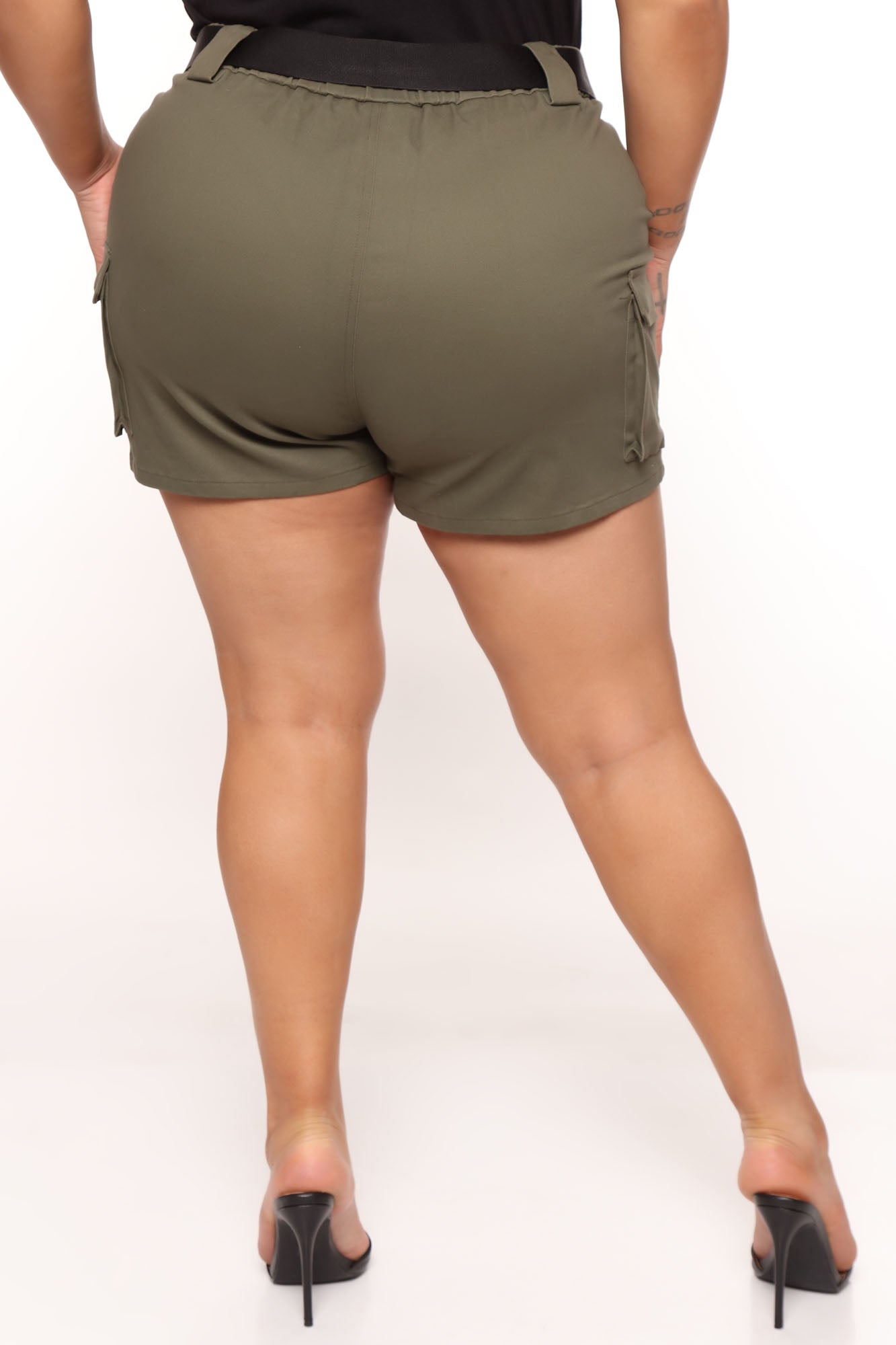 Buckle Up Cargo Shorts - Olive