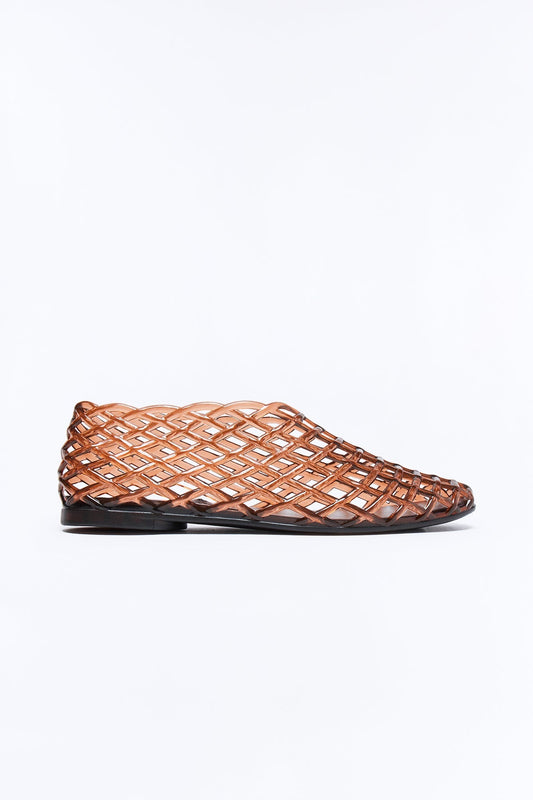Annalise Jelly Mesh Flats - Dark Brown