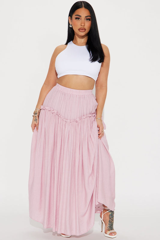 Lily Maxi Skirt - Pink
