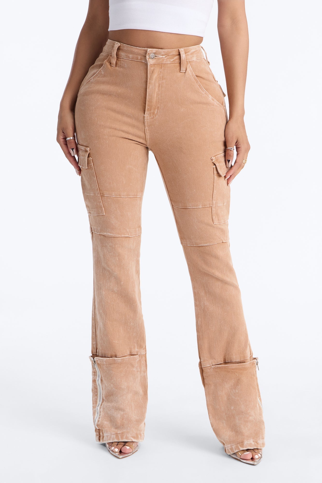 Camden Cargo Utility Jeans - Tan