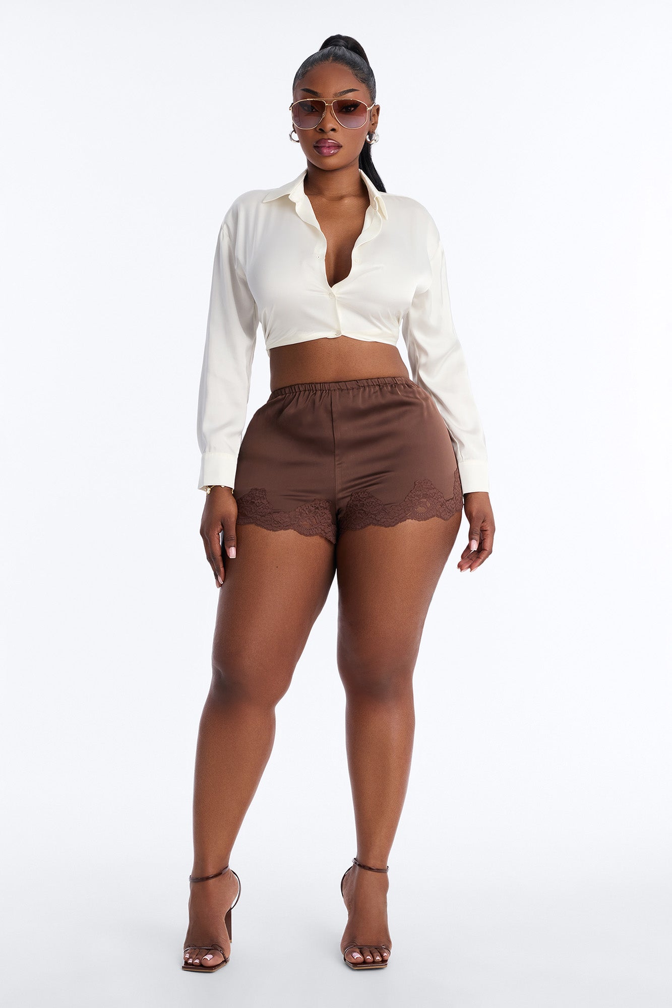 Sweetest Love Satin Short - Chocolate