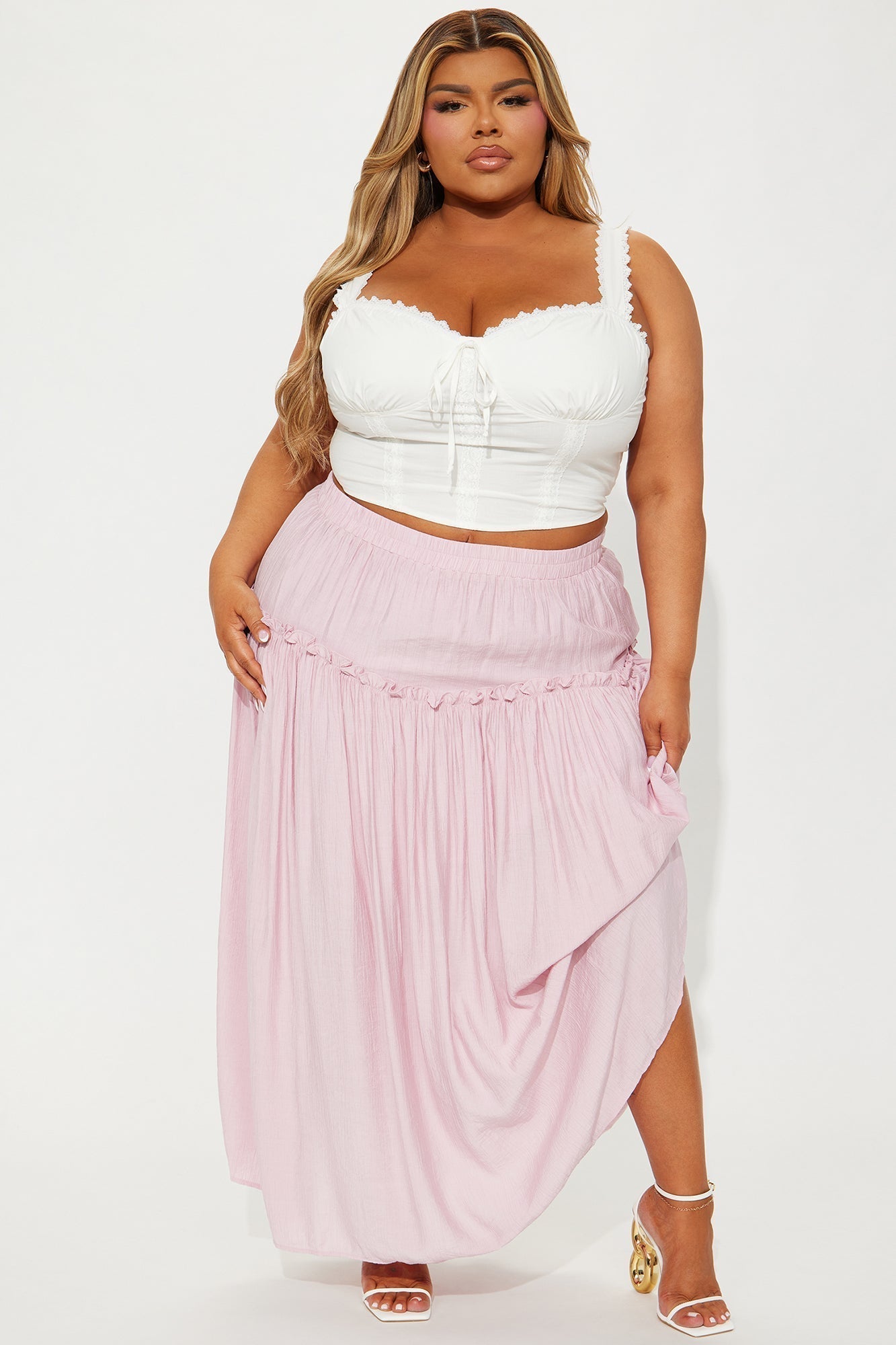 Lily Maxi Skirt - Pink
