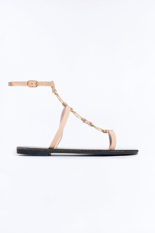 AJ Hardware Ankle Strap Sandals - Sand
