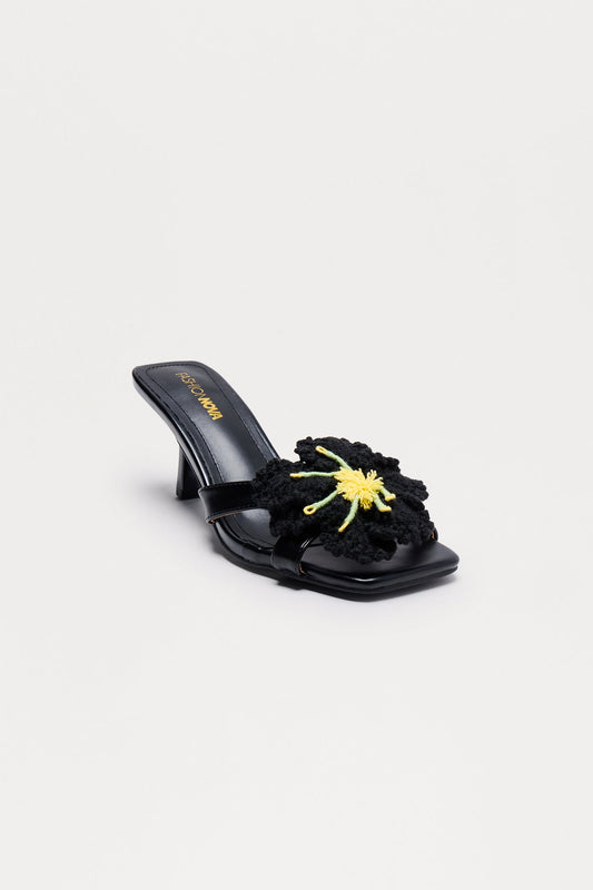 Aquarius Crochet Mules - Black