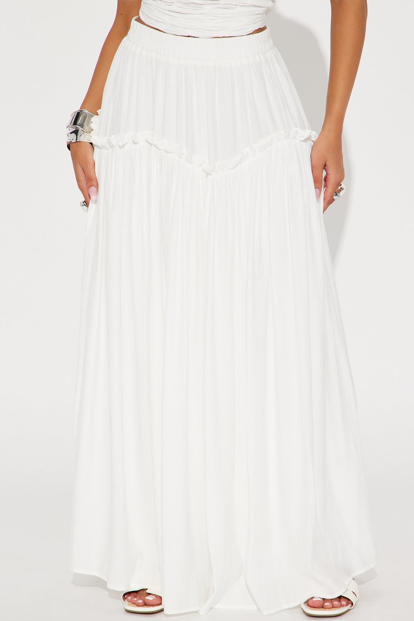 Lily Maxi Skirt - White