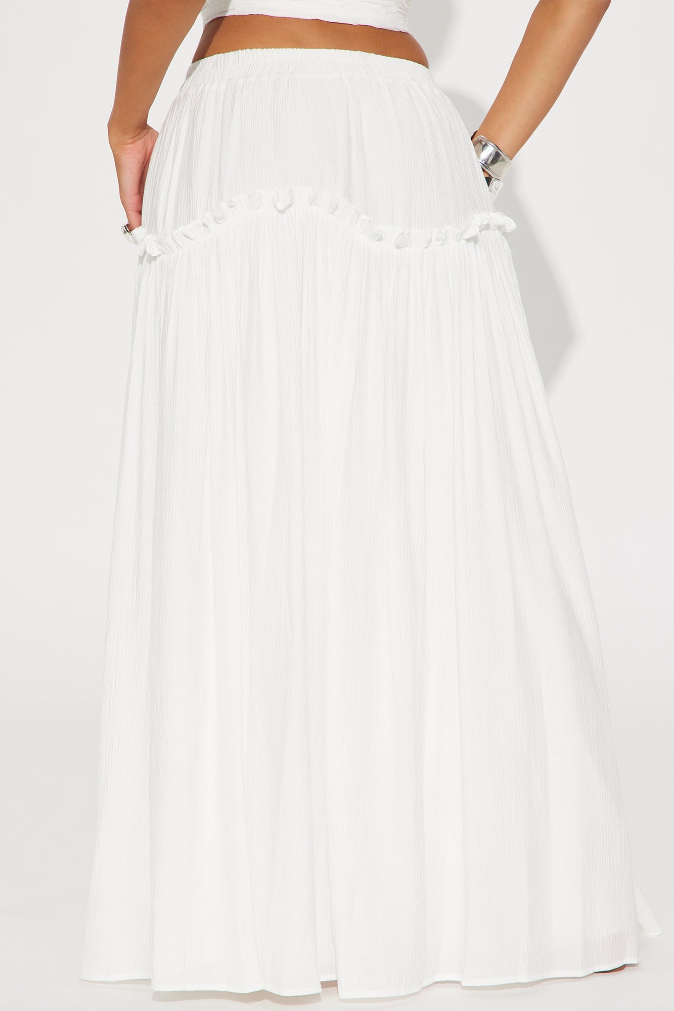 Lily Maxi Skirt - White