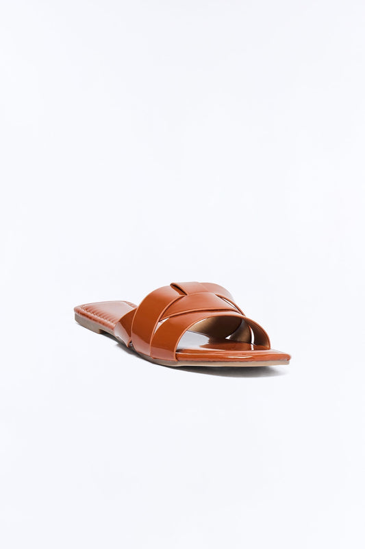 Antonia Slip On Sandals - Camel