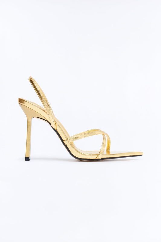 Annalise Stiletto Slingback Heels - Gold