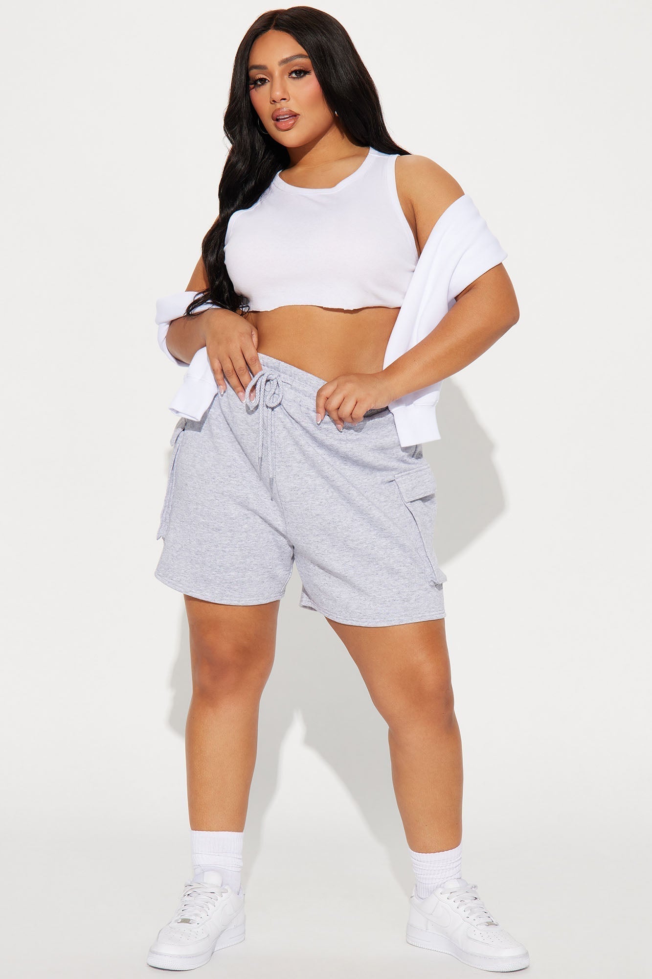 Put The Time In Lounge Short - Heather Grey