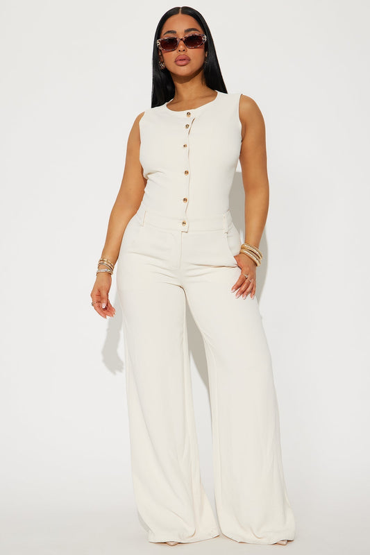 On Call Jumpsuit - Cream