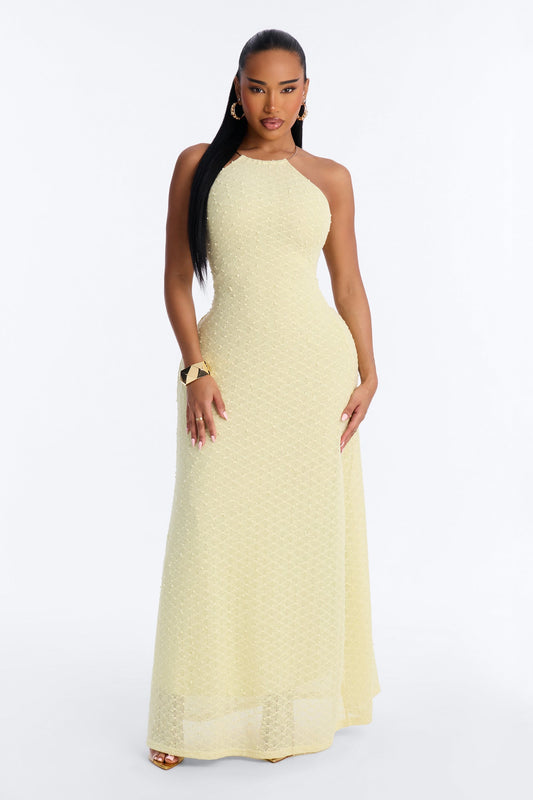 Caribbean Shores Maxi Dress - Yellow