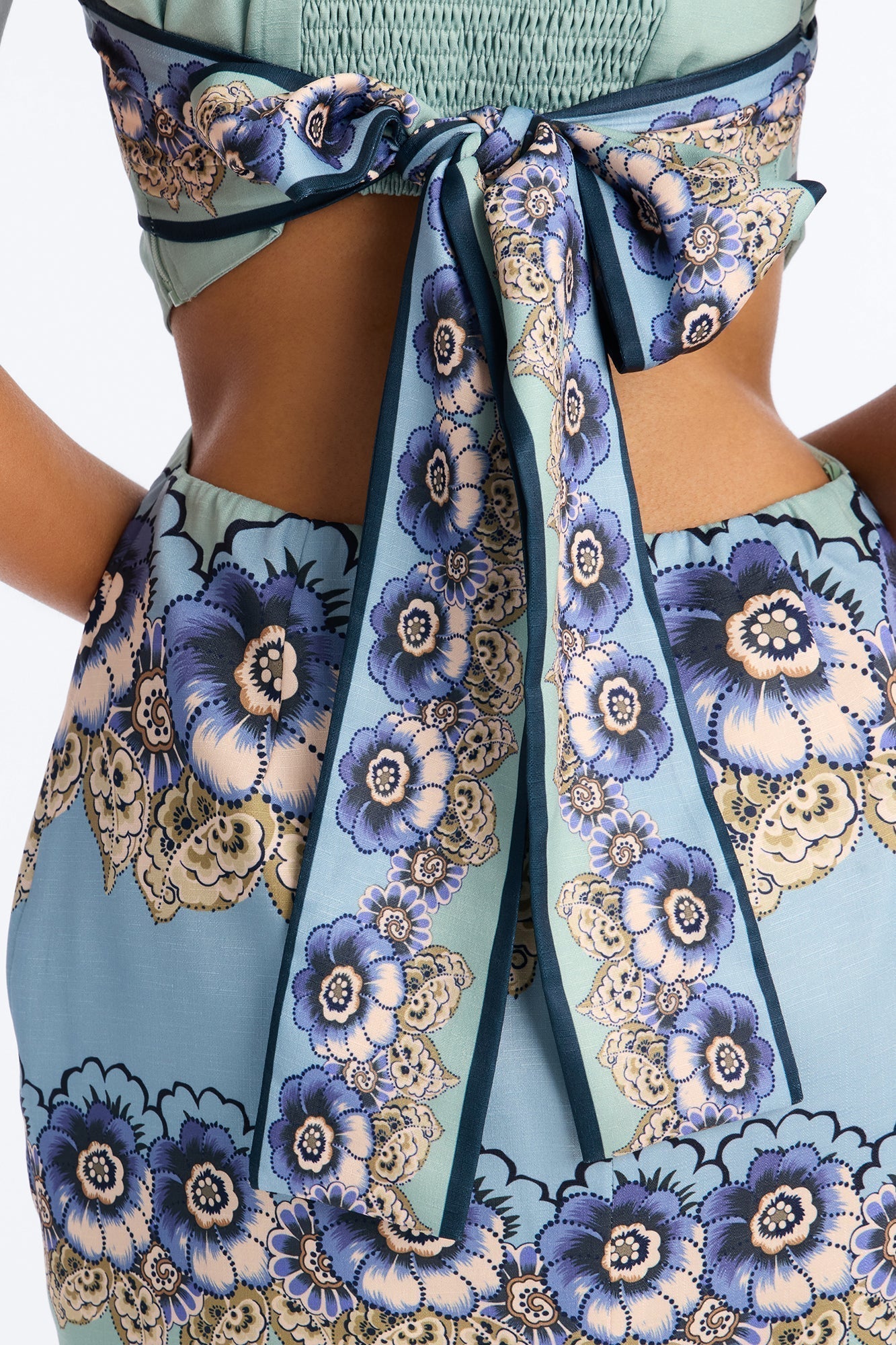First Lady Floral Sleeveless Mini Dress - Blue/combo