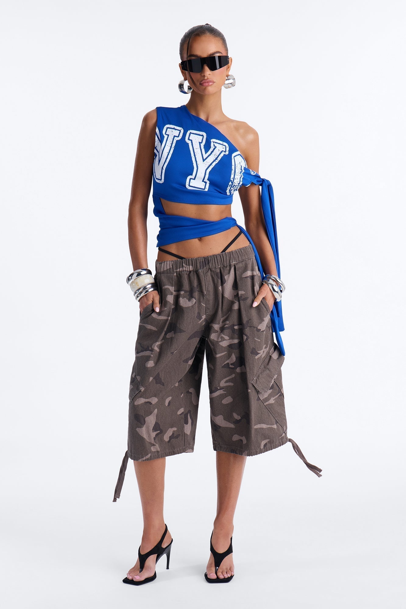 Carter Twill Cargo Bubble Hem Bermuda Short - Camouflage