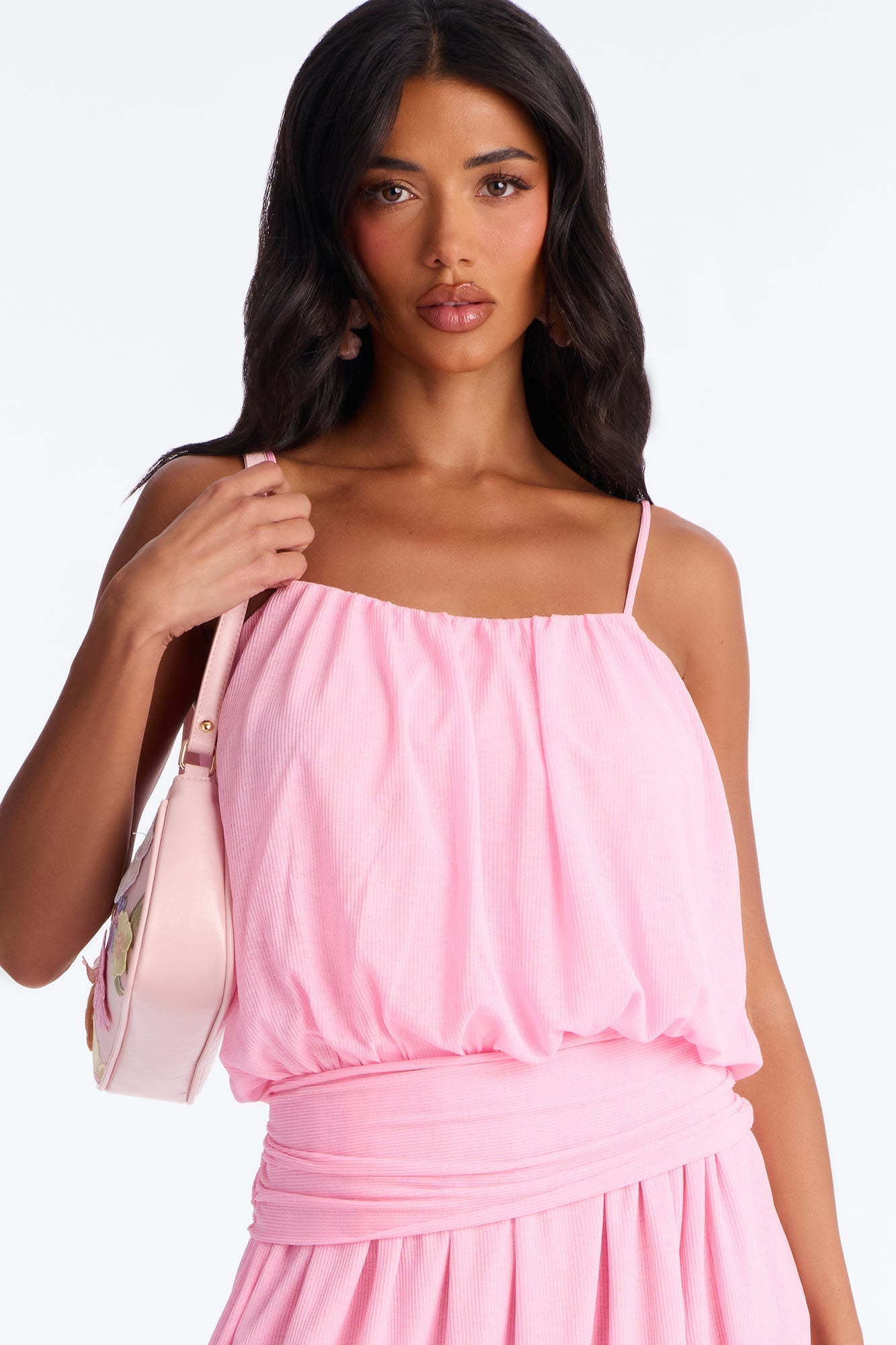 Quiet Confidence Flowy Maxi Dress - Bubblegum Pink