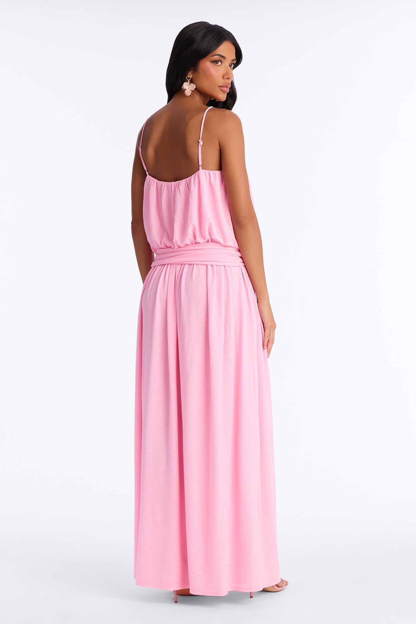 Quiet Confidence Flowy Maxi Dress - Bubblegum Pink