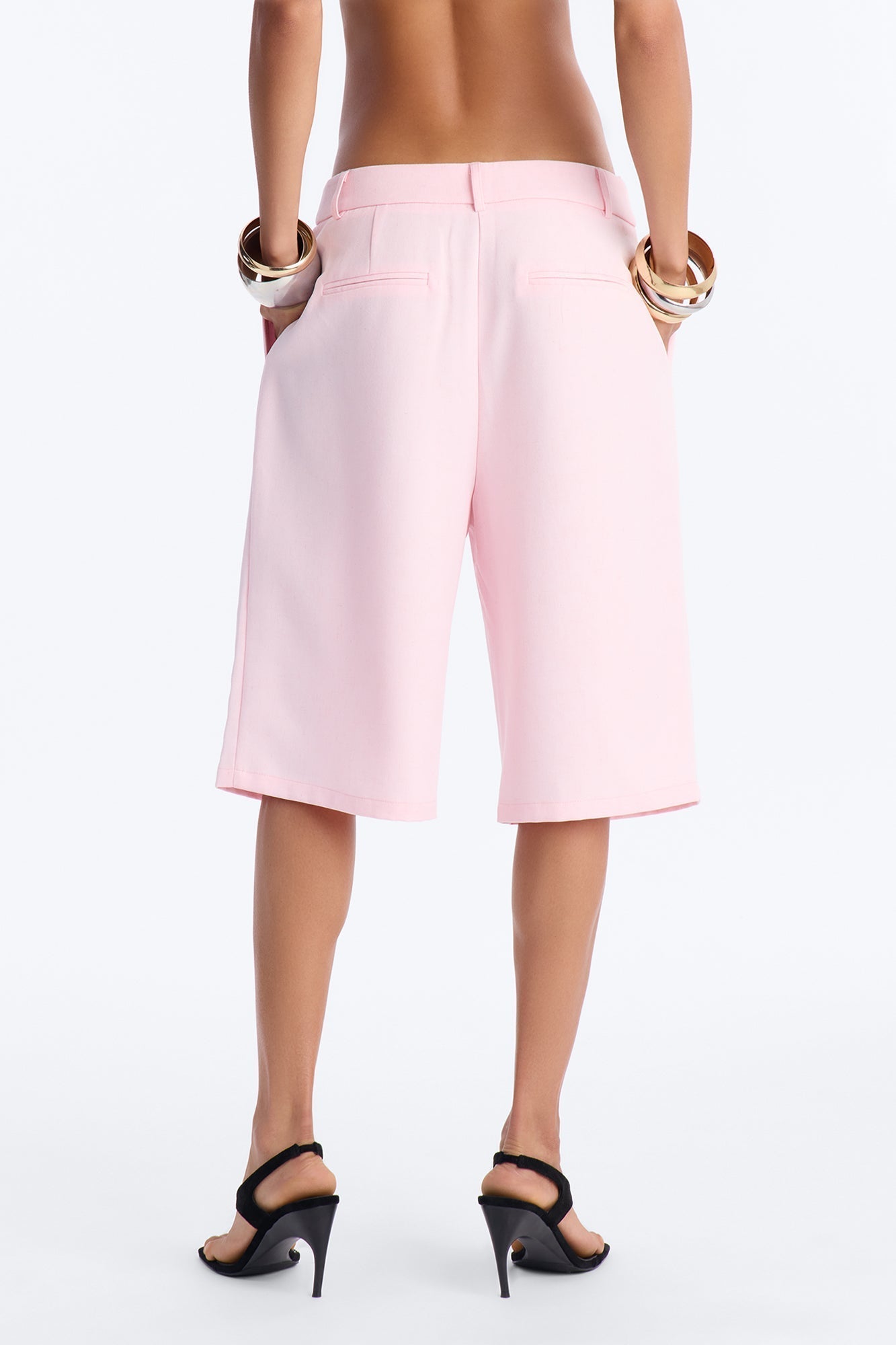 Paloma Linen Bermuda Short - Light Pink