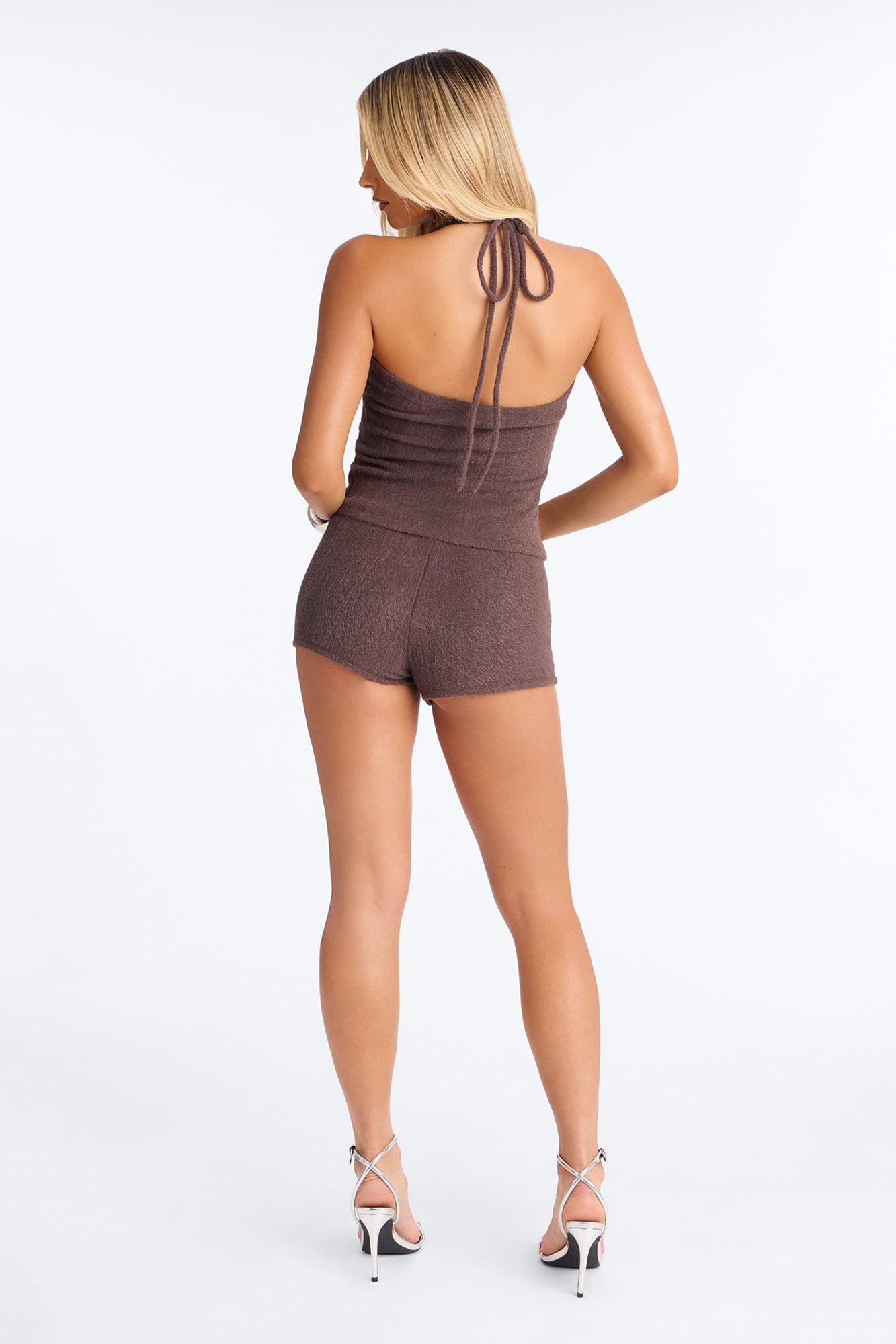 Seashell Fuzzy Low Rise Micro Short - Chocolate