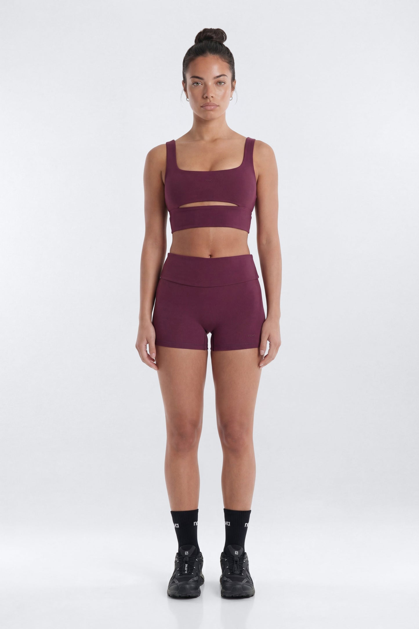 ButterSoft™ 3″ Foldover Biker Short - Merlot