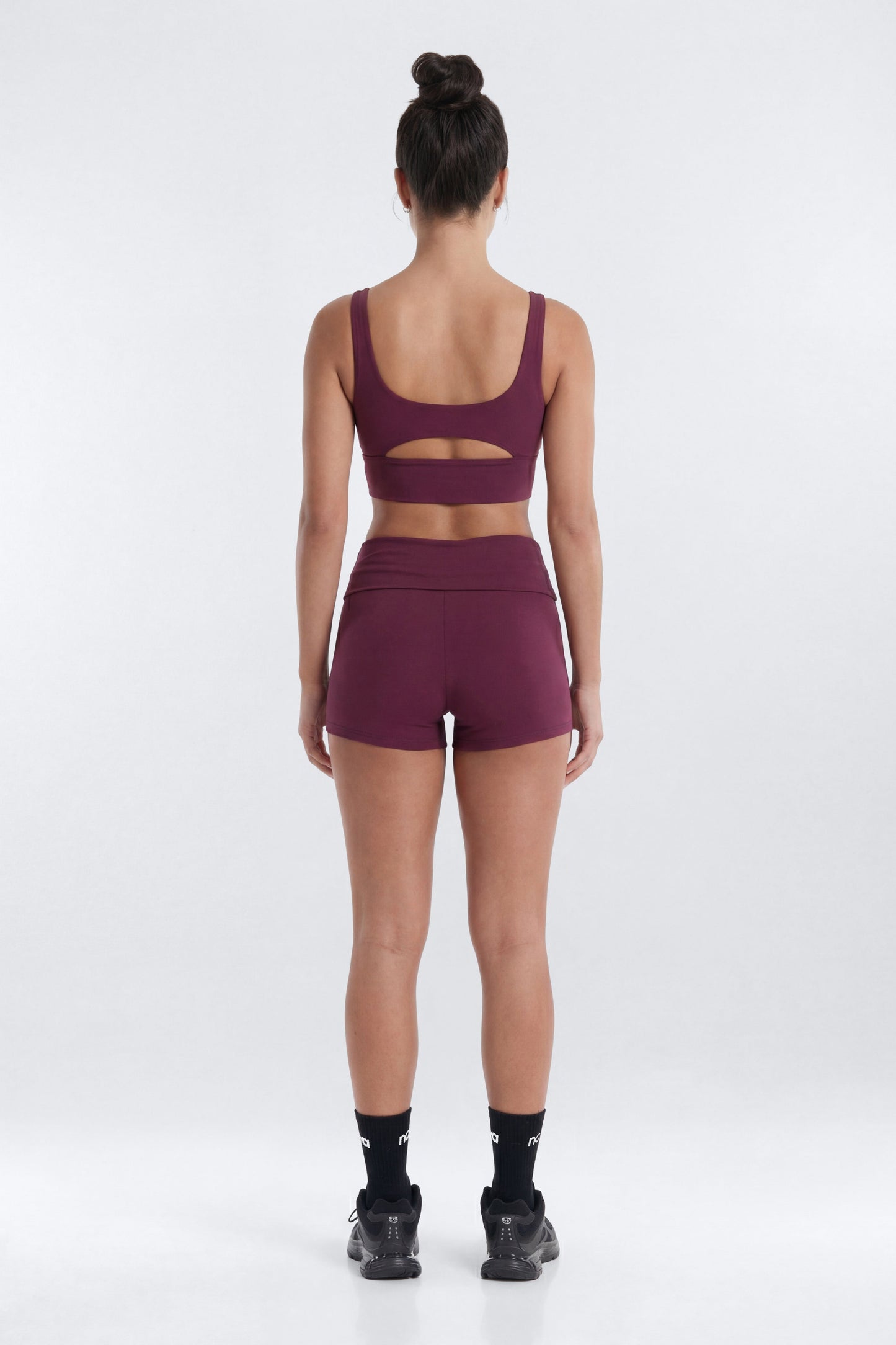 ButterSoft™ 3″ Foldover Biker Short - Merlot