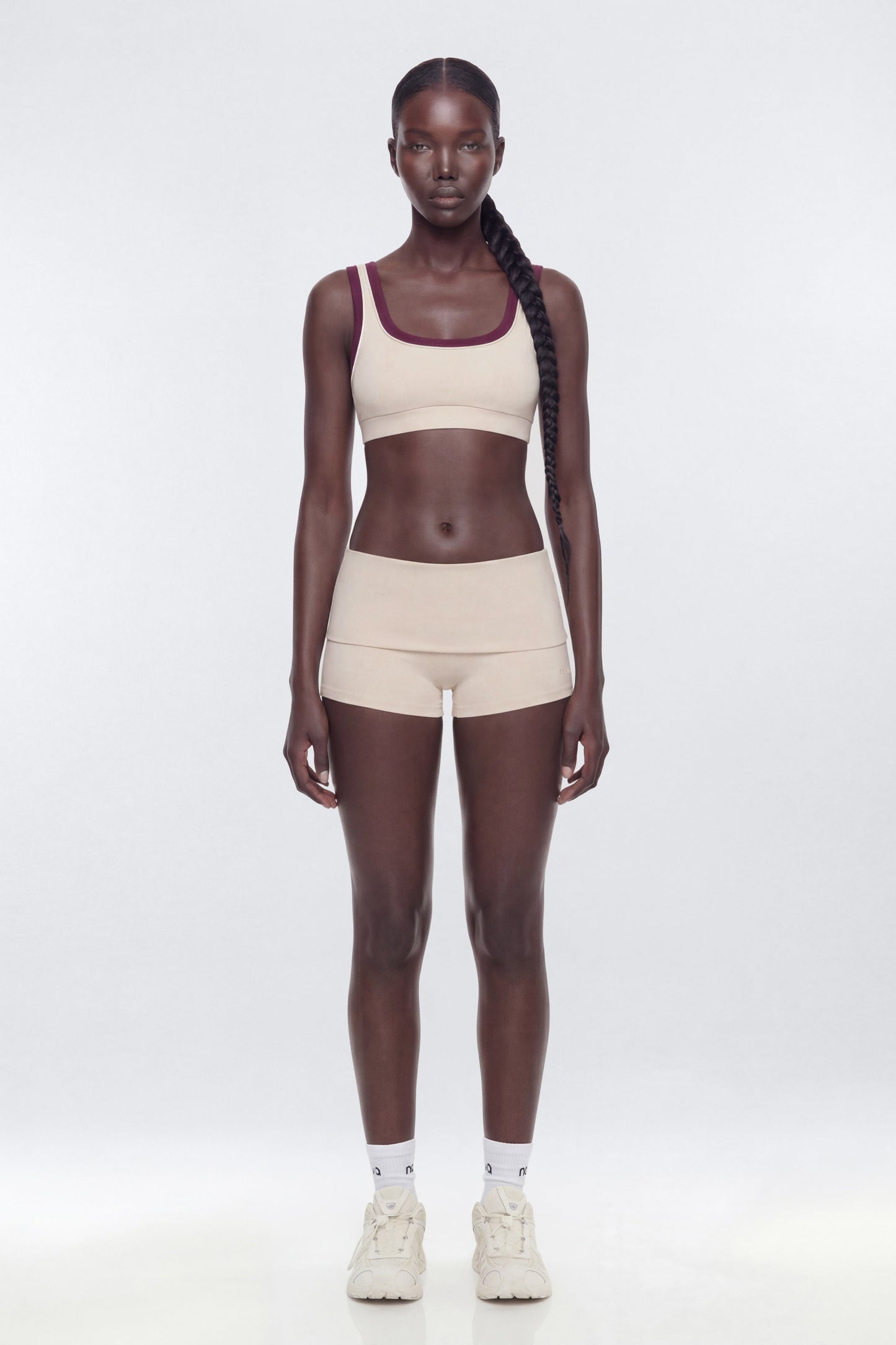 ButterSoft™ 3″ Foldover Biker Short - Oat Milk