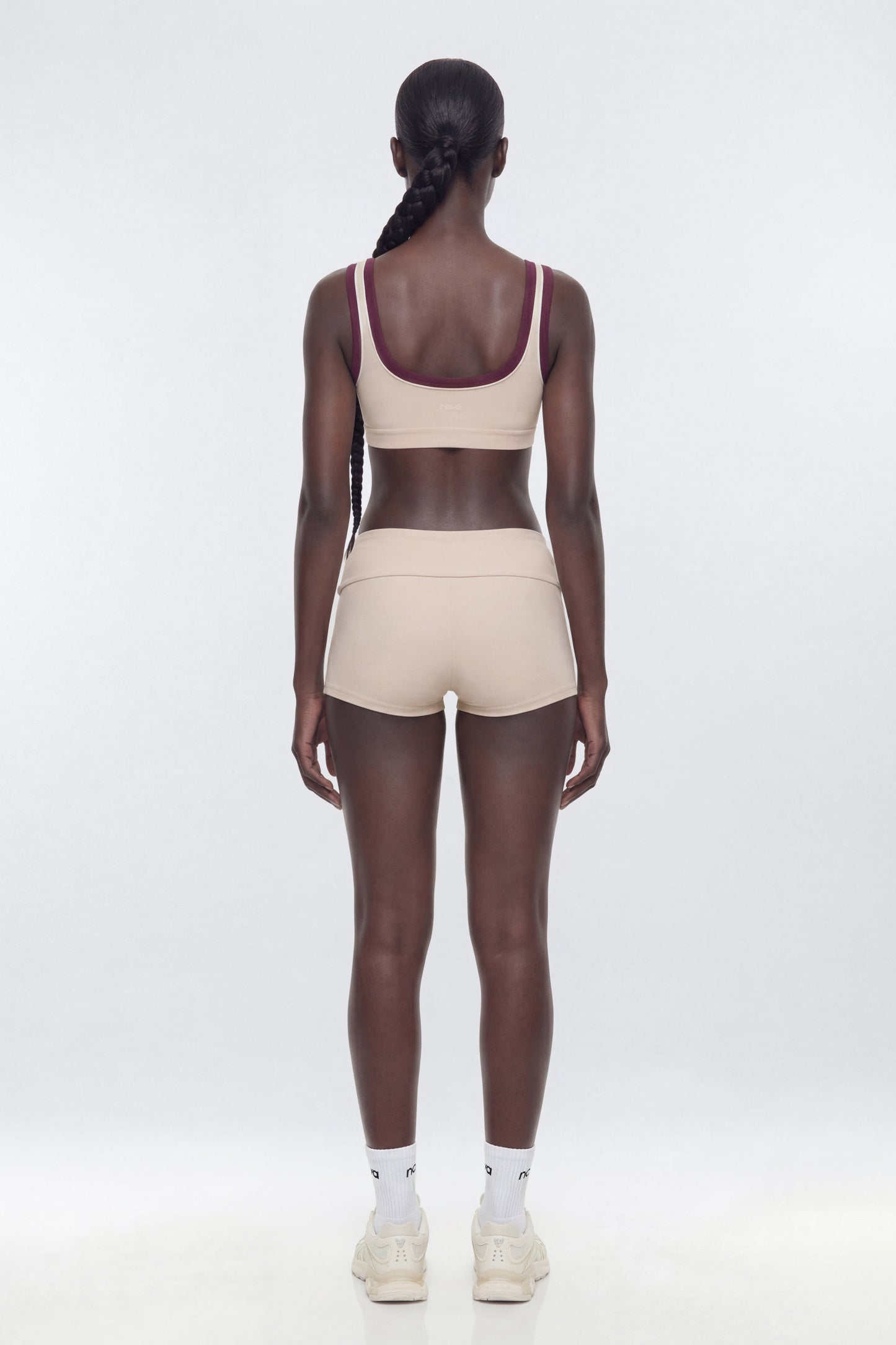 ButterSoft™ 3″ Foldover Biker Short - Oat Milk