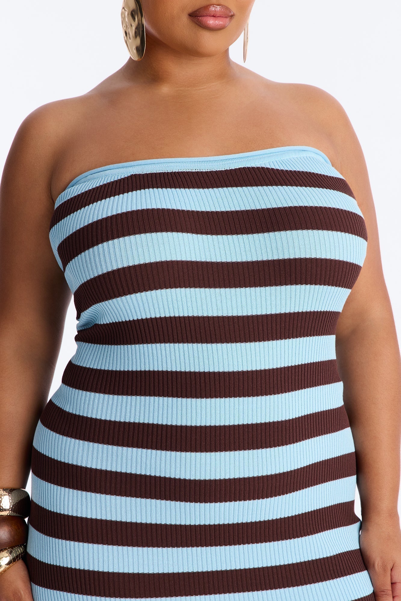 Alessi Striped Sweater Midi Dress - Blue/combo