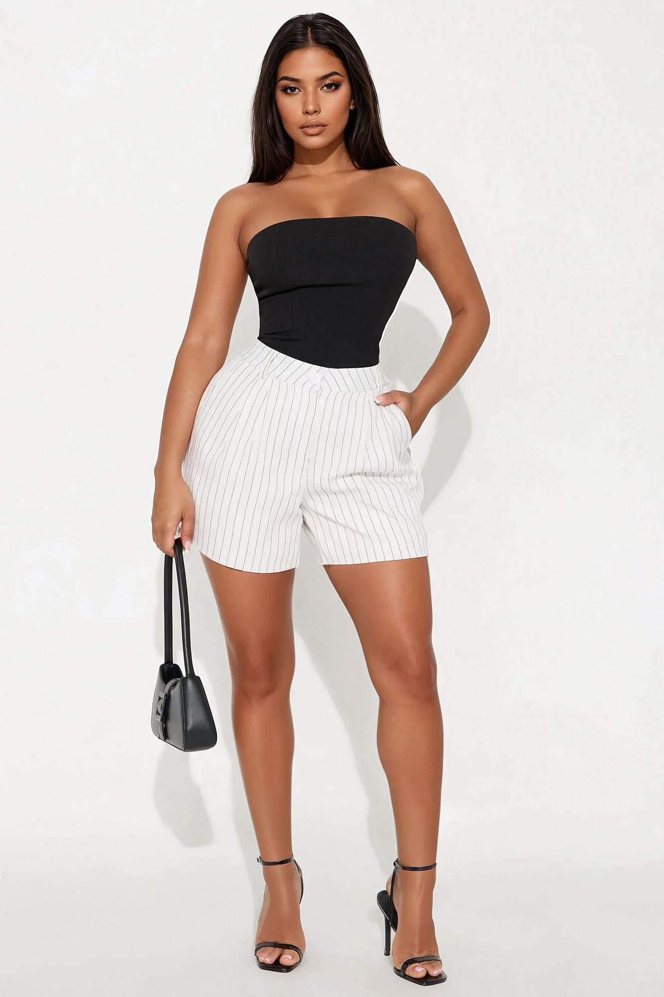 No Small Talk Strapless Top - Black