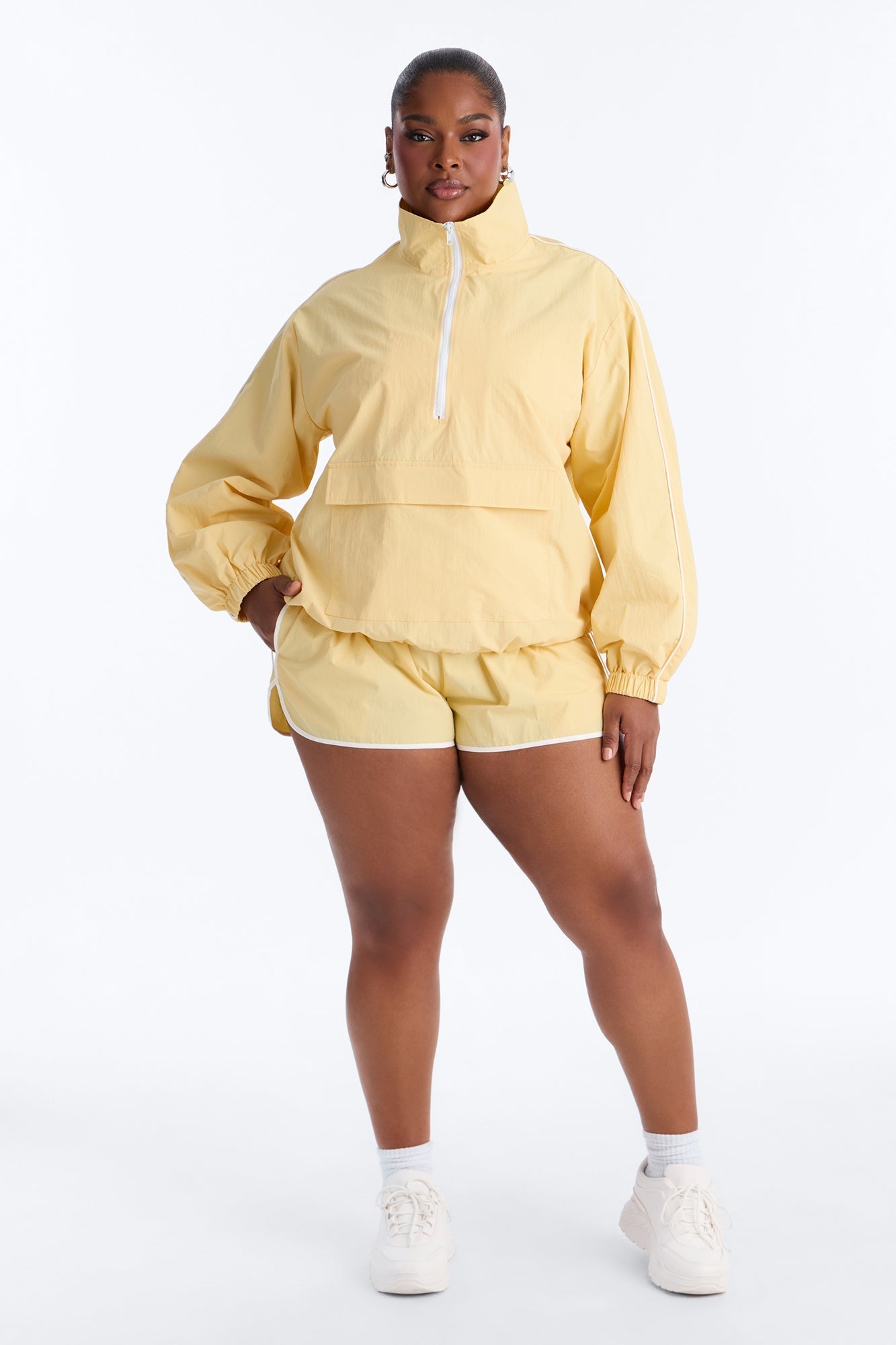 Victory Lap Windbreaker Low Rise Short 2″ - Yellow