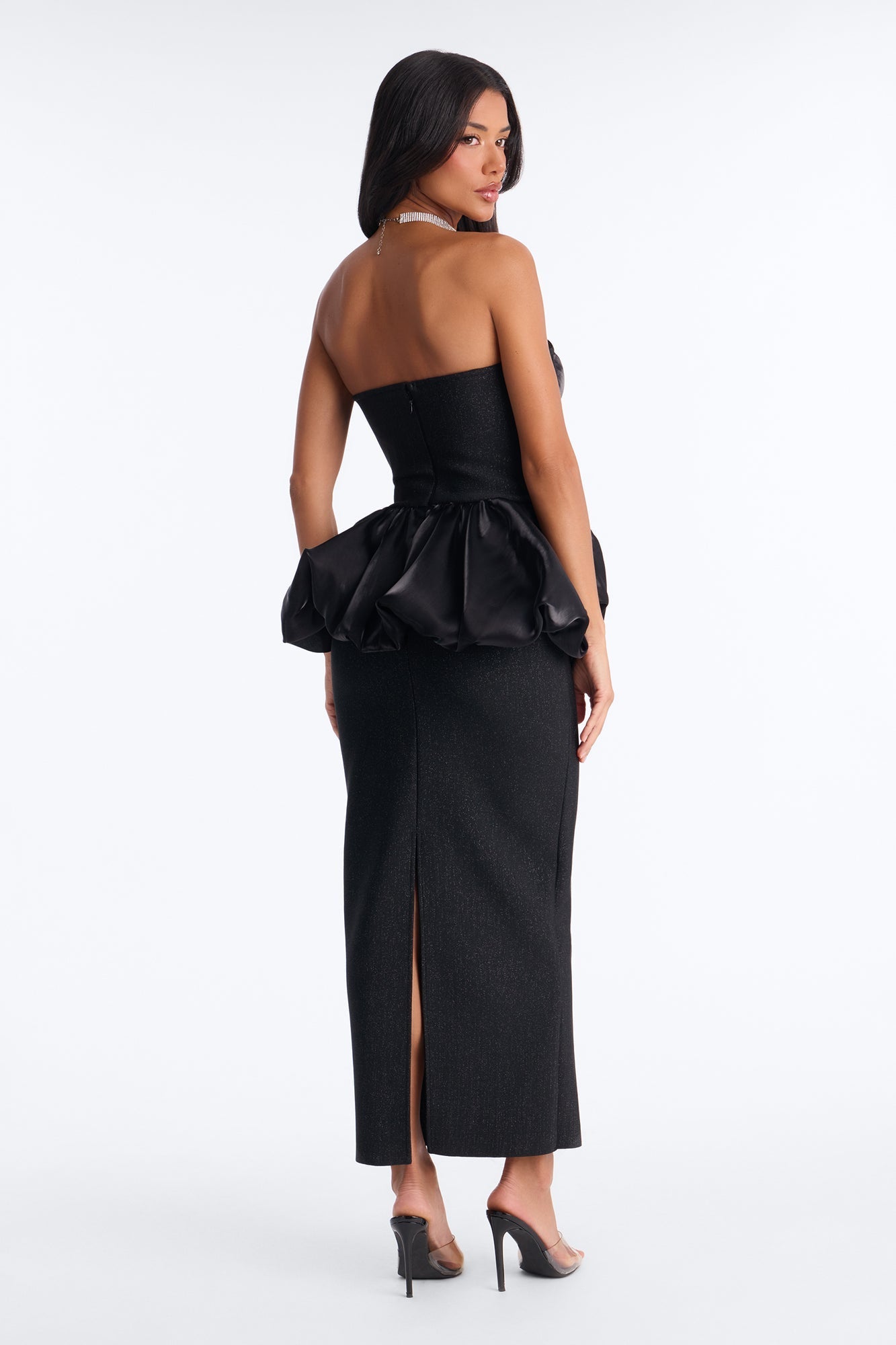 Camera Ready Bubble Bandage Gown - Black