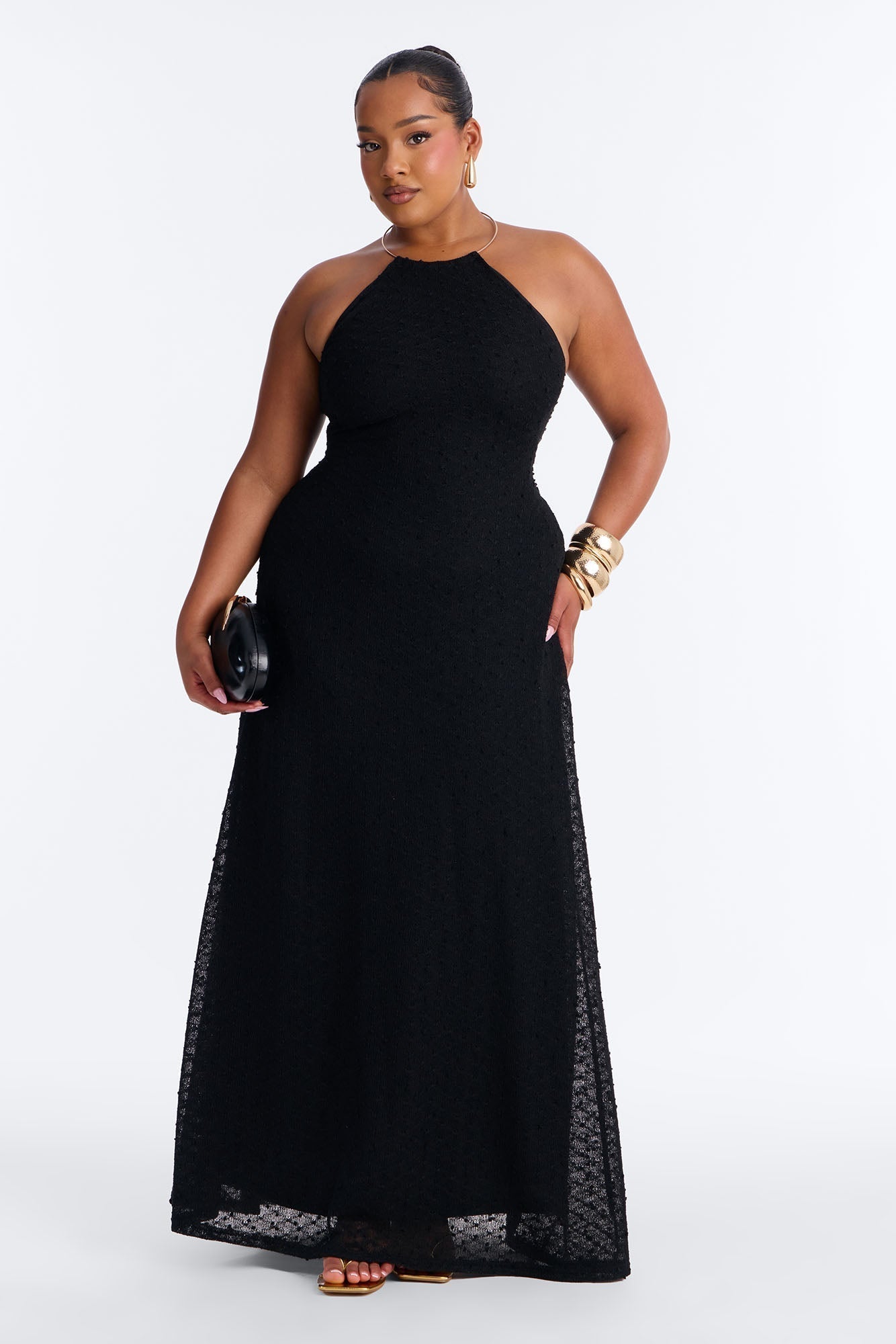 Caribbean Shores Maxi Dress - Black