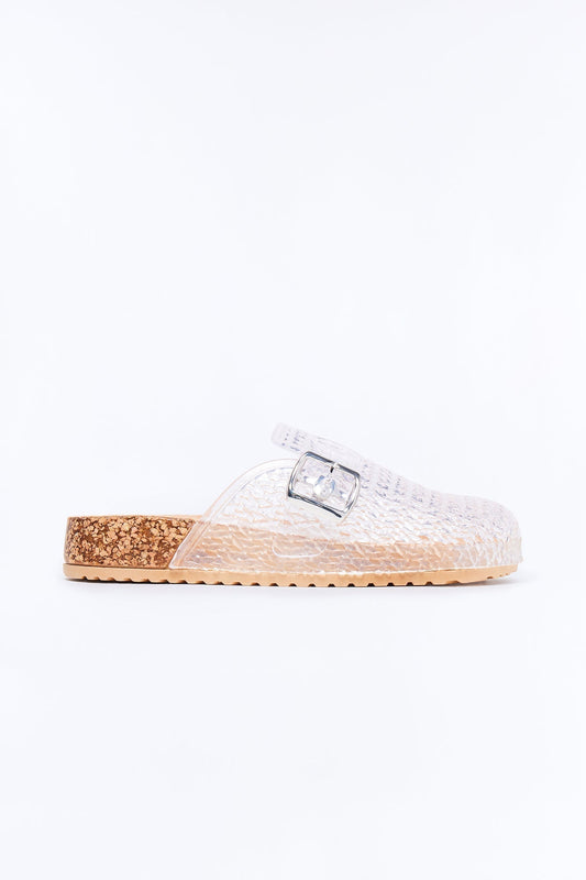 Anny Buckle Jelly Slides - Clear
