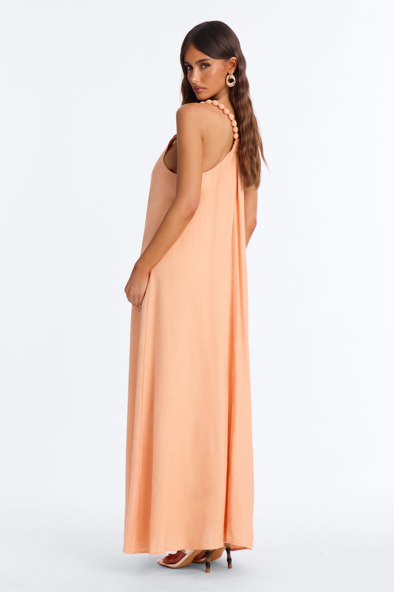 Belia Linen Maxi Dress - Orange