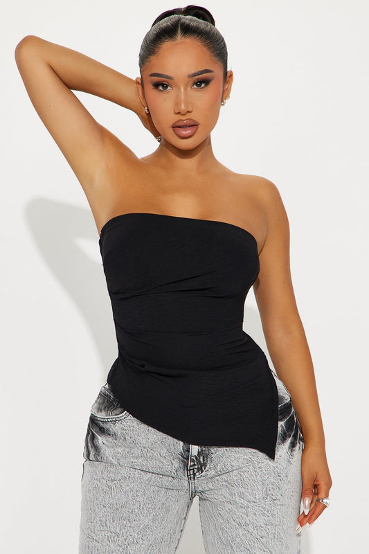 Valerie Asymmetrical Top - Black
