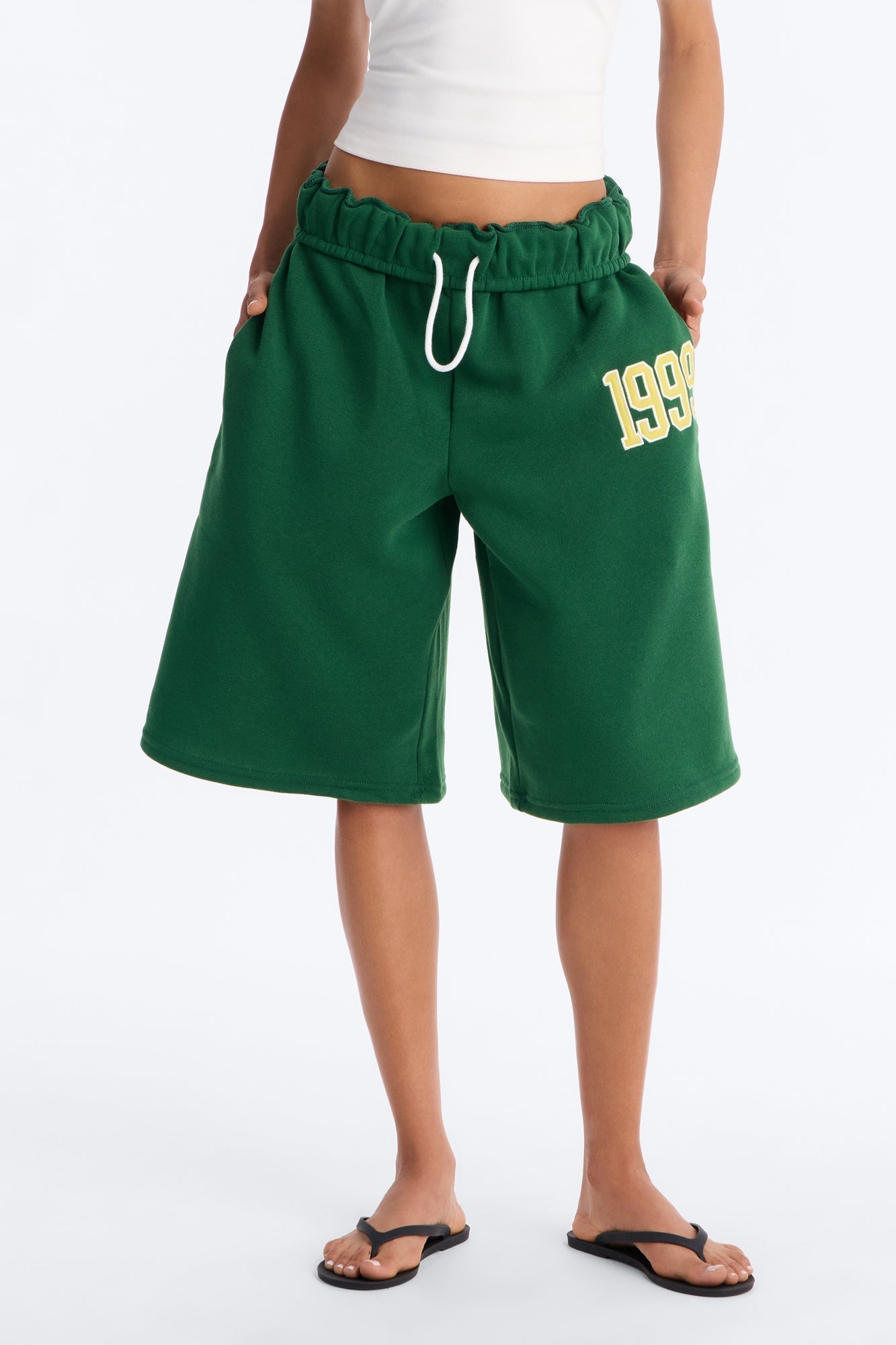 Tessa Fleece Sweatshort - Hunter