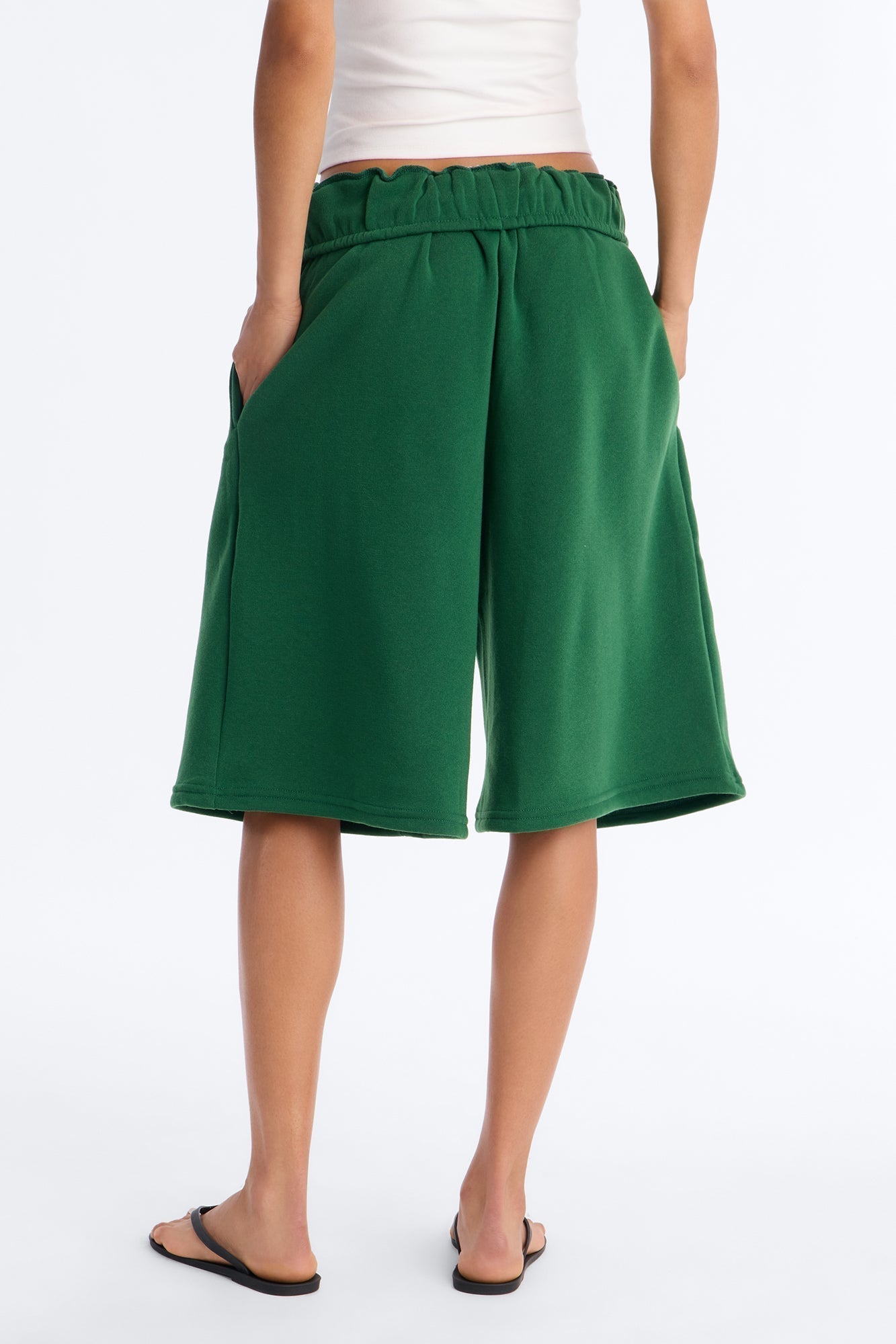 Tessa Fleece Sweatshort - Hunter