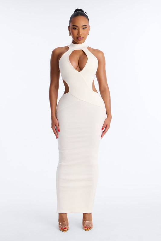 Scarlett Snatched Maxi Dress - Off White