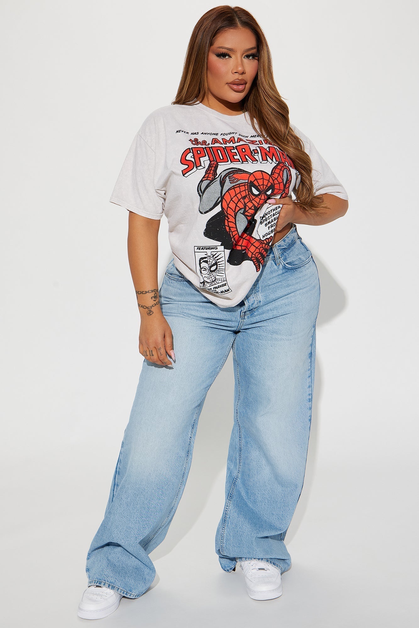 Vintage Amazing Spiderman Washed Tee - White/combo
