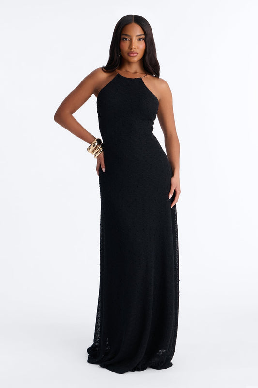 Caribbean Shores Maxi Dress - Black