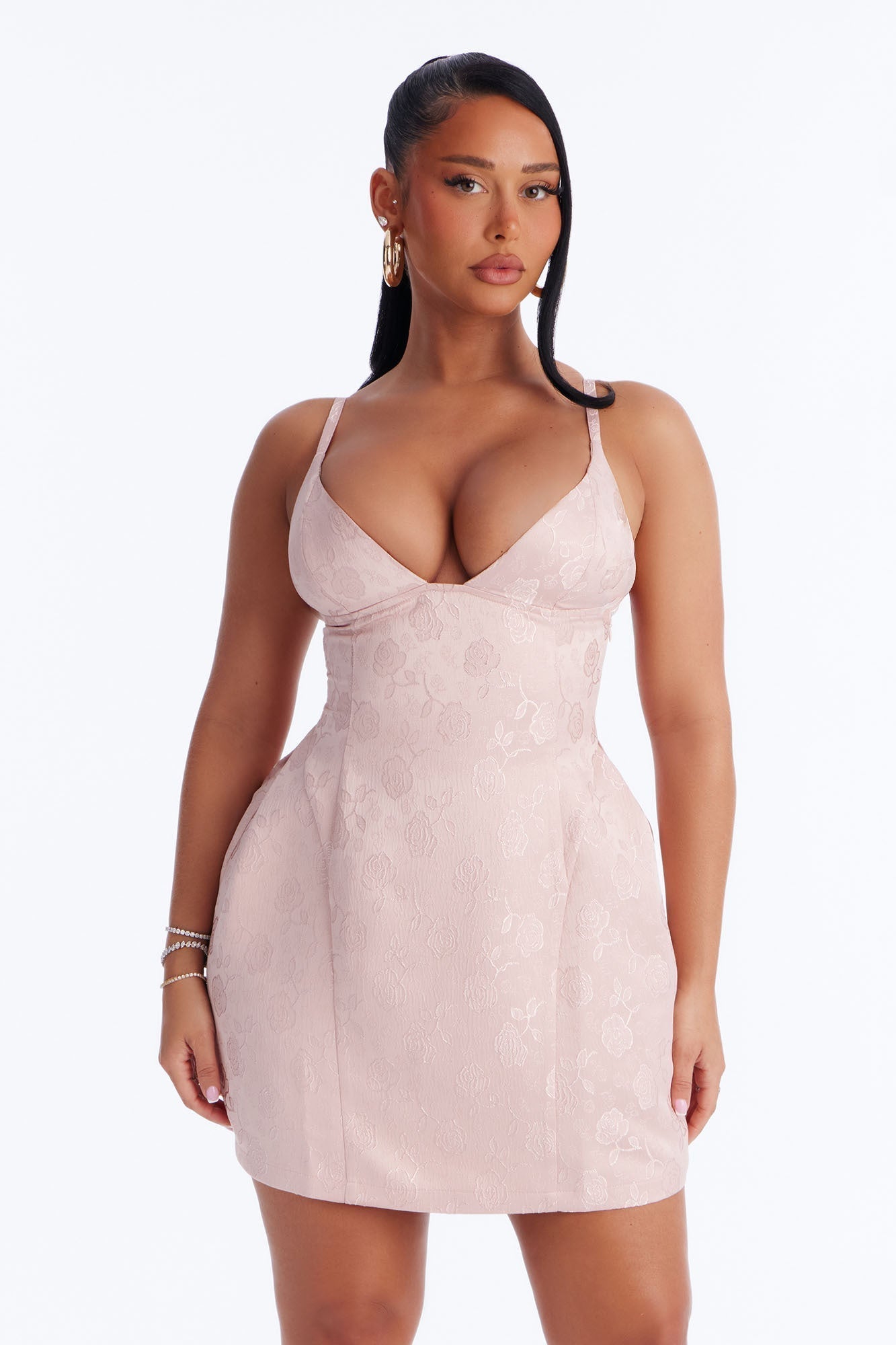 Mariana Embroidered Mini Dress - Pink