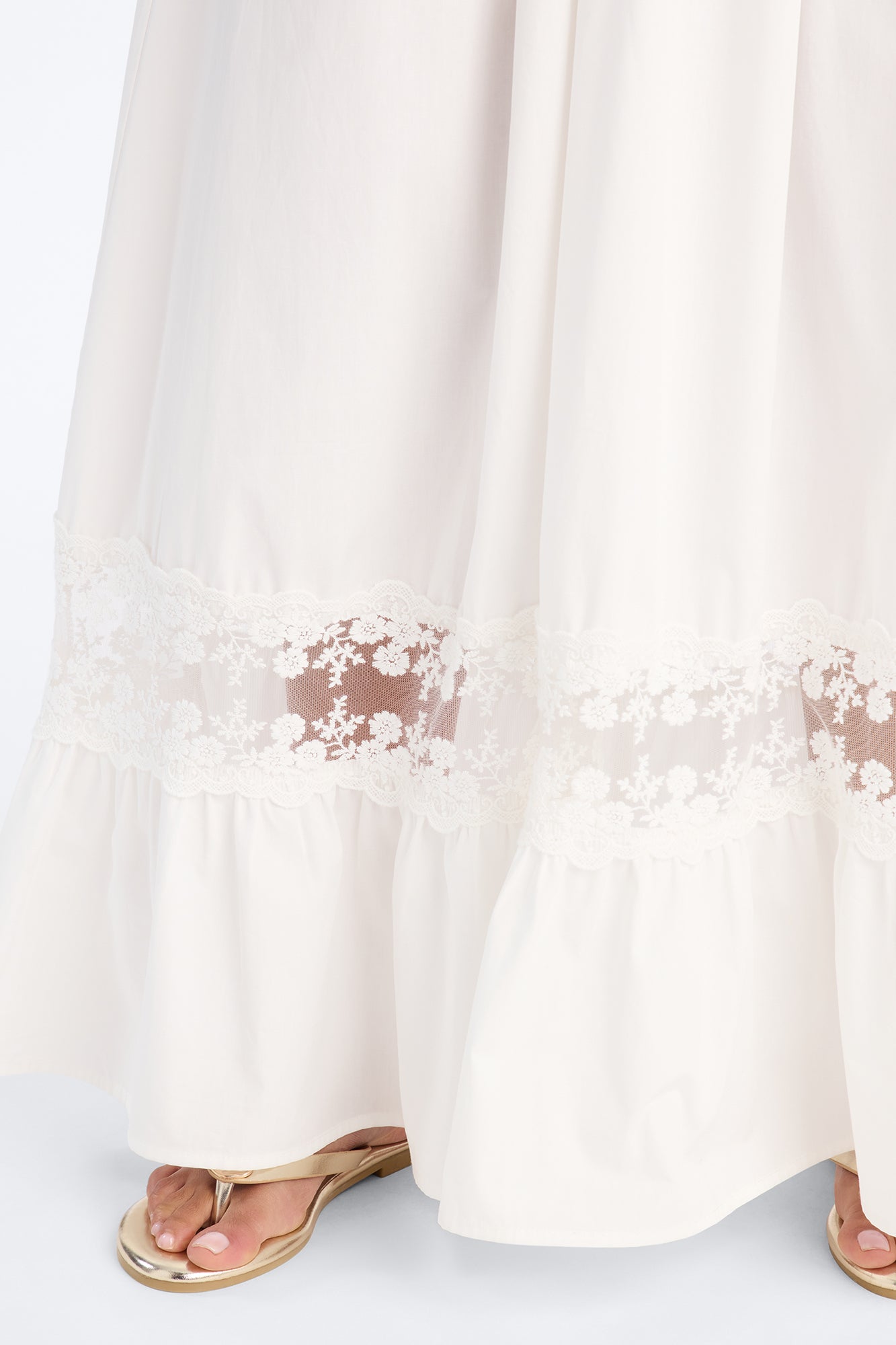 Keira Strapless Maxi Dress - White