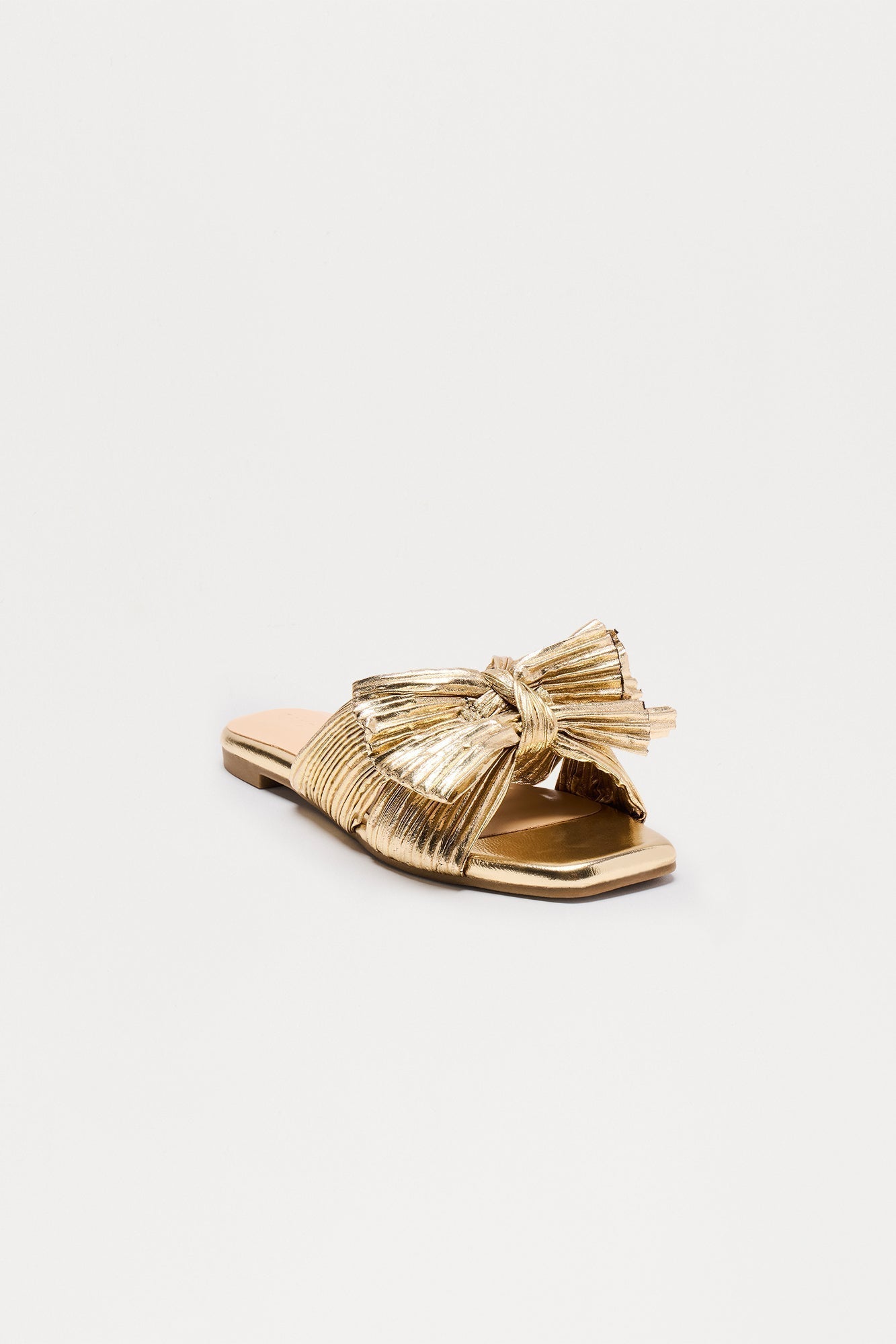 Arbor Metallic Bow Sandals - Gold